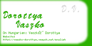 dorottya vaszko business card